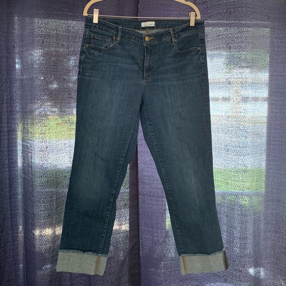 Curvy Straight Loft Cropped Jeans